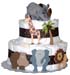 Extravagant Two Tier Jungle Theme Diaper Cake