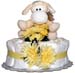 Elegant One Tier Yellow Flowers Diaper Cake