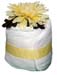 Cupcake Yellow Flower Diaper Cake